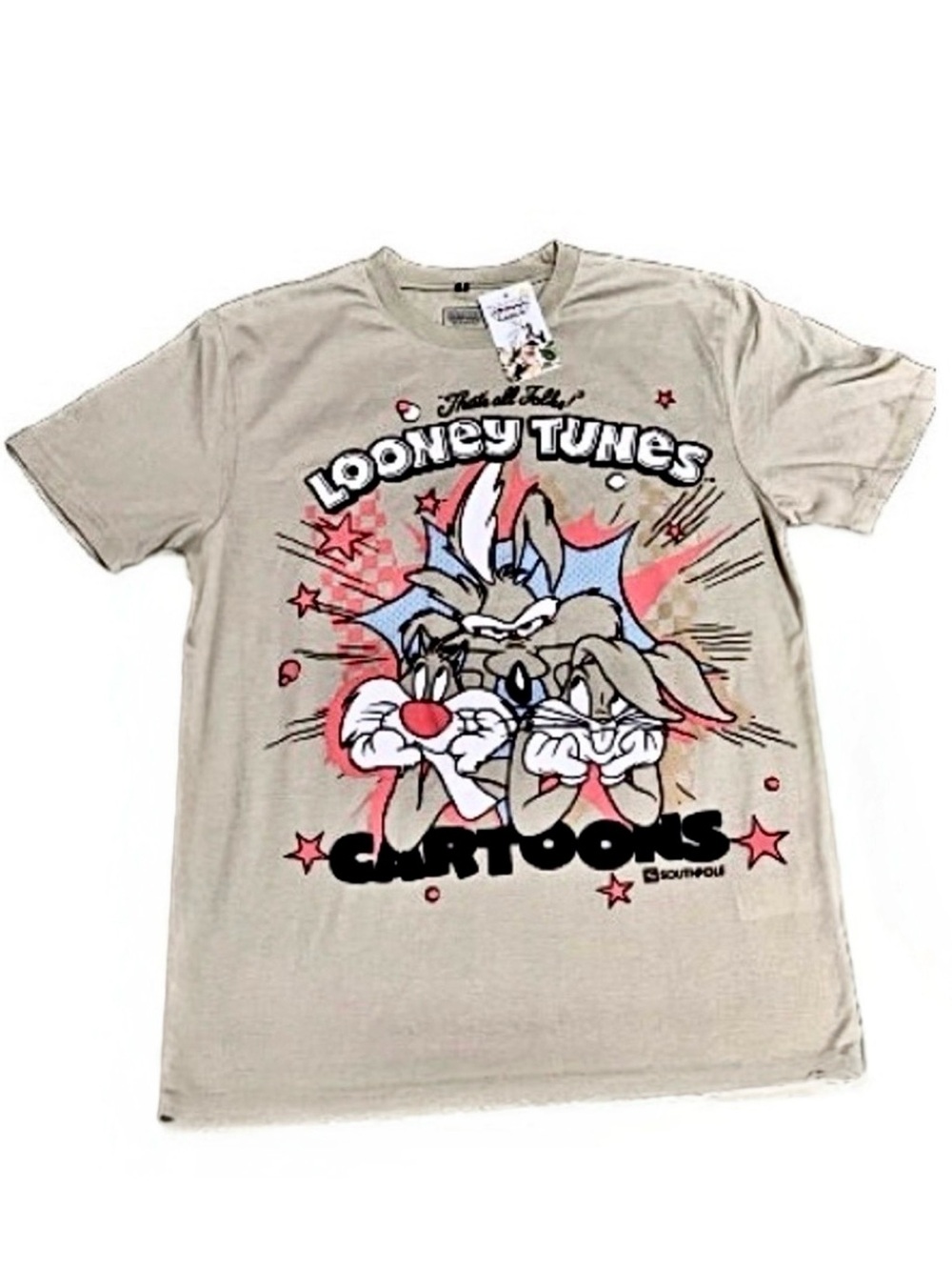 LOONEY TUNES x SOUTHPOLE *NWT* Tune Squad Graphic Tee B he Tan Multi | Men's M